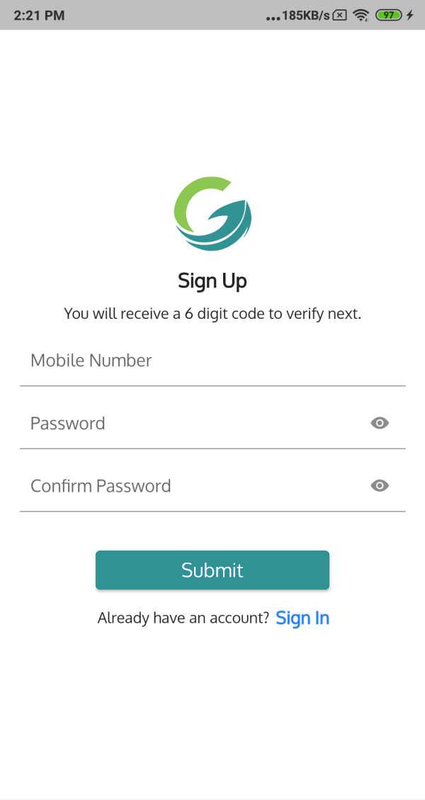 Sign Up